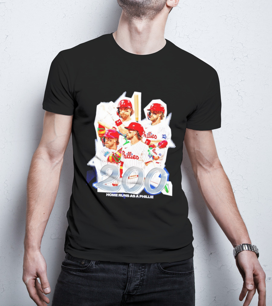 Honor Bryce Harper's Phillies 200 Home Runs T-Shirt