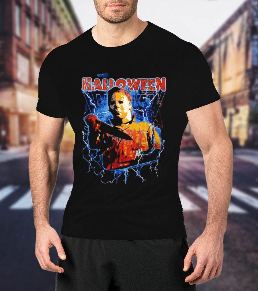 Halloween Lightning Mike Myers Horror Movie T-Shirt