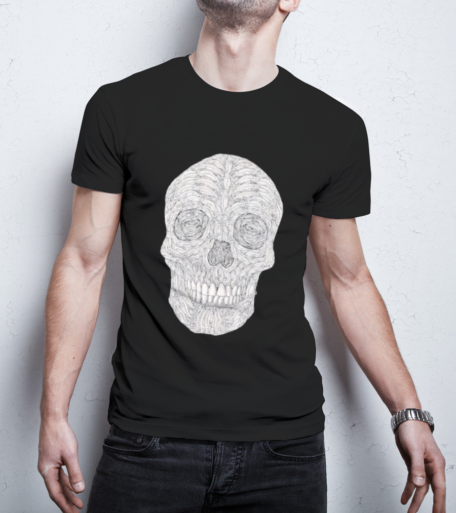 Salmon Fish Bones Skull T-Shirt