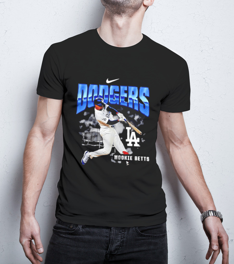 Nike Los Angeles Dodgers Mookie Betts Swing Action LA 2026 T-Shirt