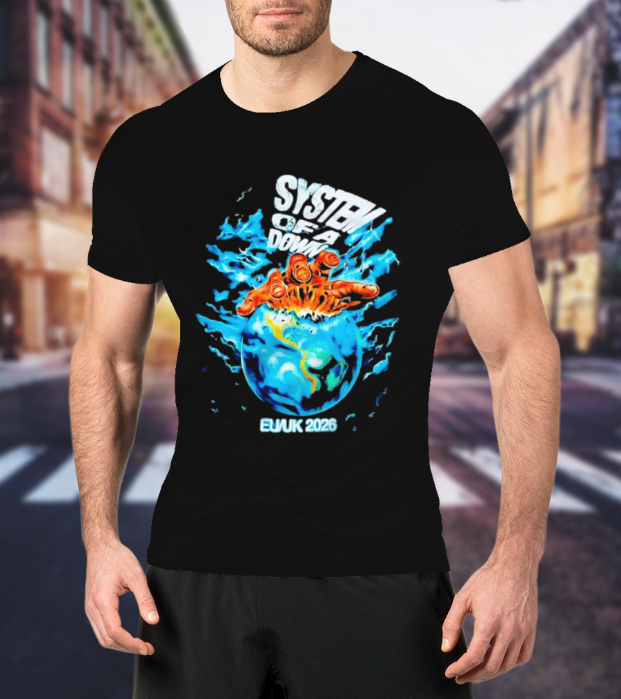 System Of A Down Crushing Hand Earth EU UK 2026 T-Shirt
