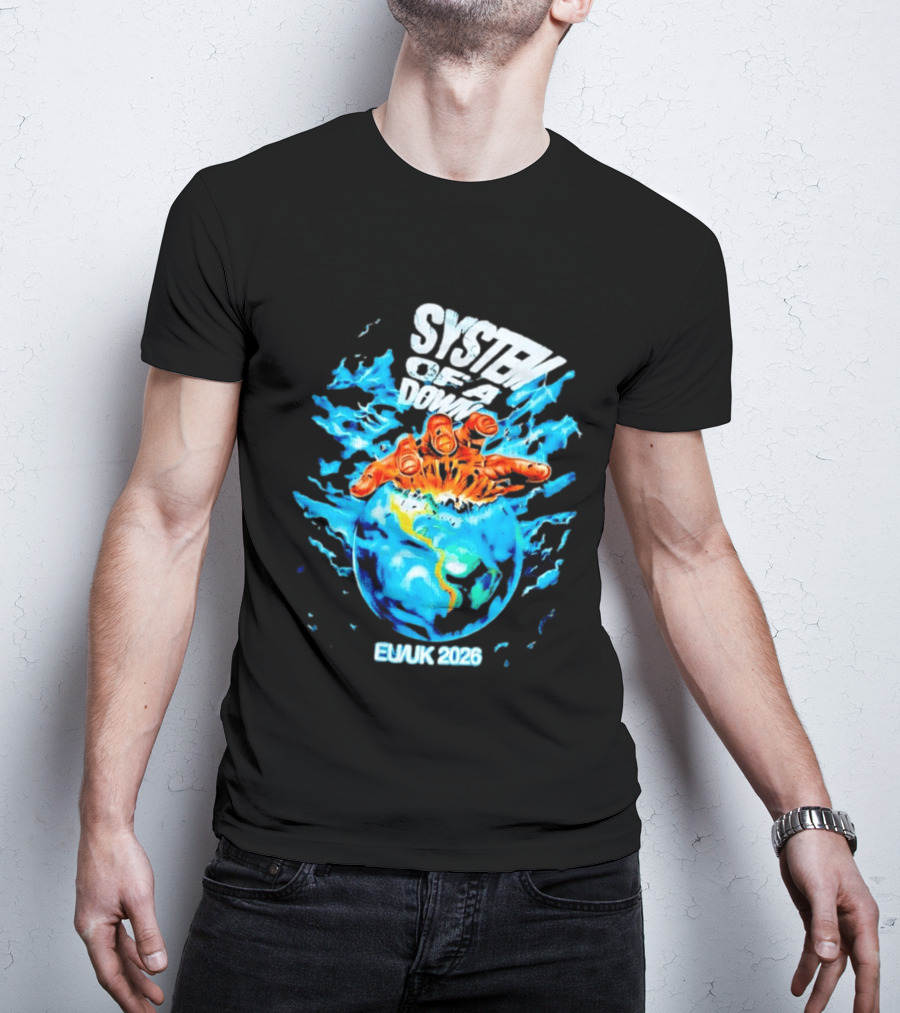 System Of A Down Crushing Hand Earth EU UK 2026 T-Shirt