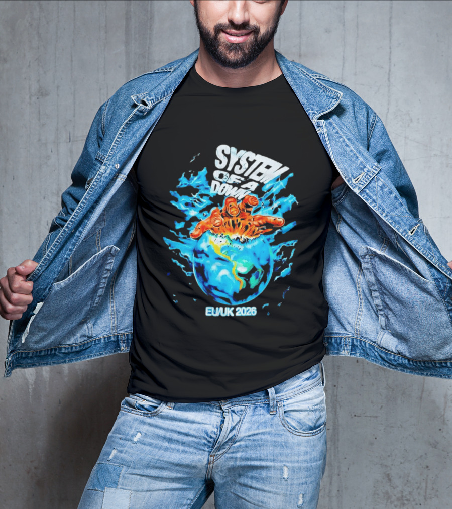 System Of A Down Crushing Hand Earth EU UK 2026 T-Shirt
