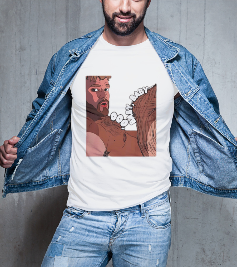Ooo Baby Bearded Man Illustrated Expression T-Shirt