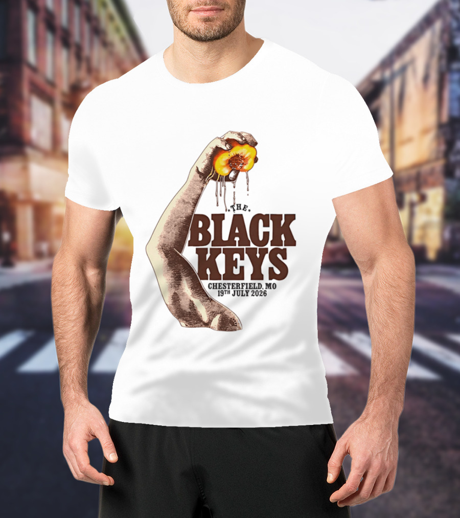 The Black Keys Chesterfield MO 19th July 2026 Peach T-Shirt