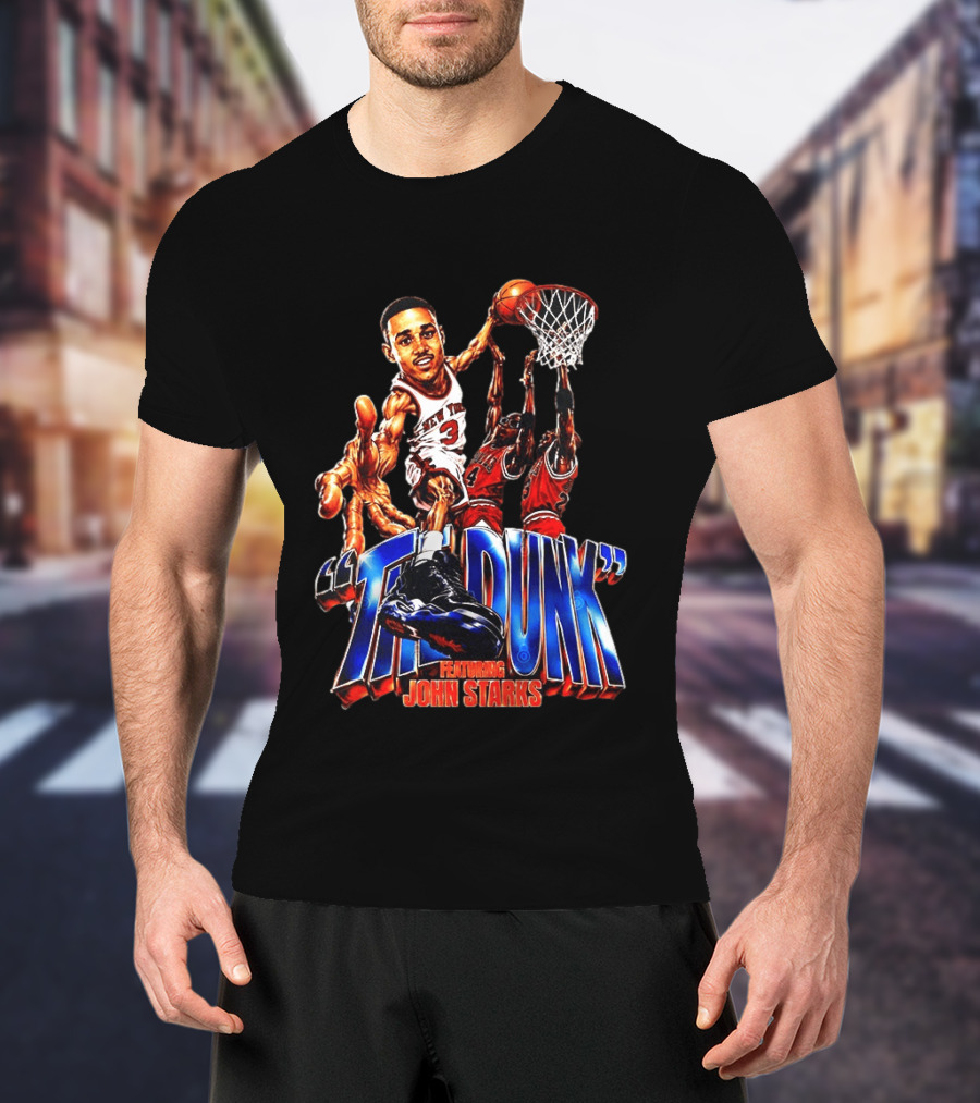 The Dunk Featuring John Starks Chicago Bulls NBA T-Shirt