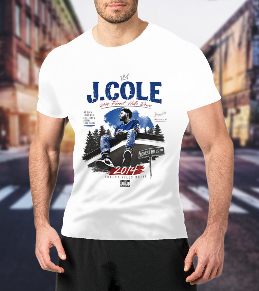 J Cole 2014 Forest Hills Drive Dreamville Rap Music Album Cover T-Shirt