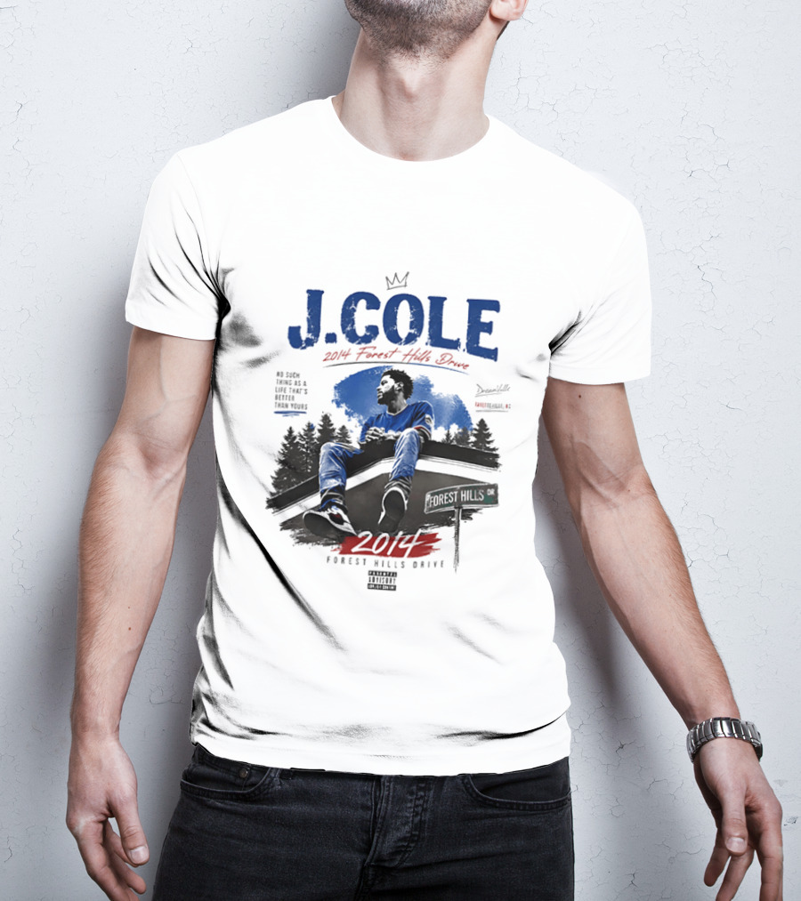 J Cole 2014 Forest Hills Drive Dreamville Rap Music Album Cover T-Shirt