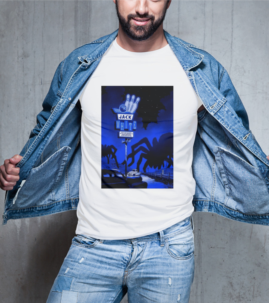 Jack White Indianapolis IN 2026 Everwise Amphitheater Event With Spiders And Bowling Sign T-Shirt