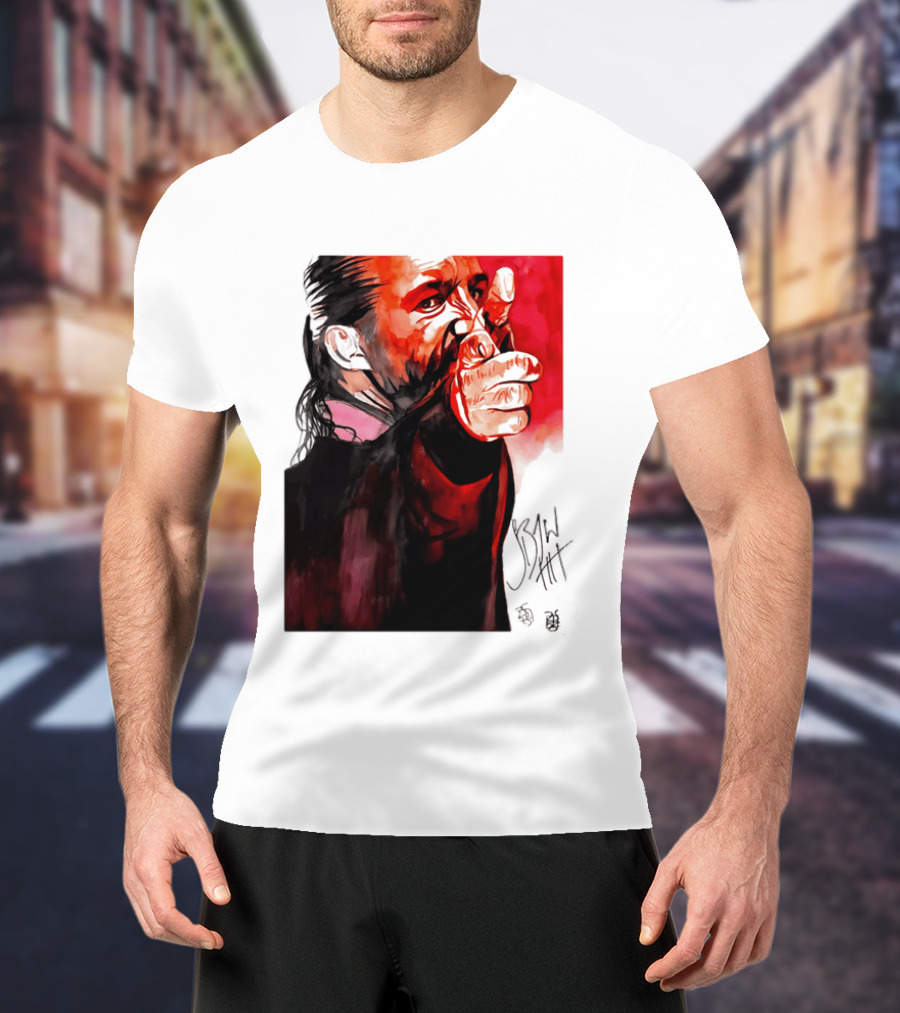 Jay White Rob Schamberger Signature Portrait Red T-Shirt