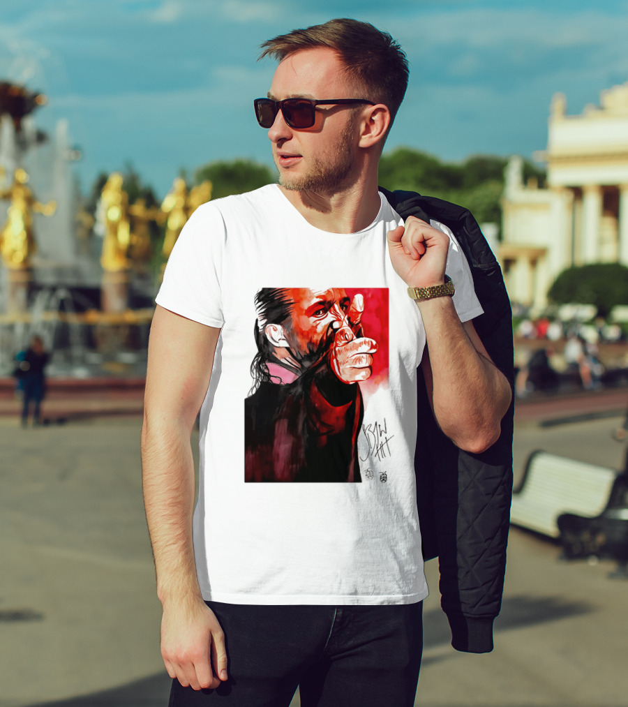 Jay White Rob Schamberger Signature Portrait Red T-Shirt