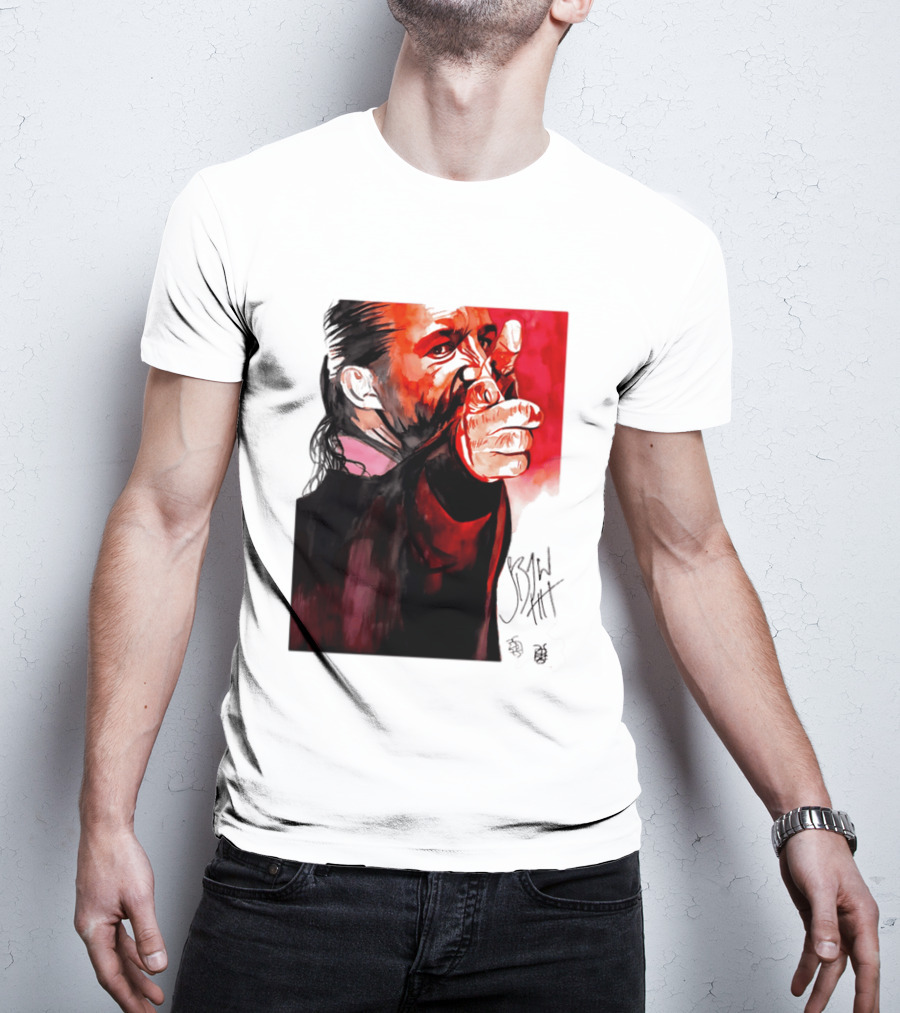 Jay White Rob Schamberger Signature Portrait Red T-Shirt