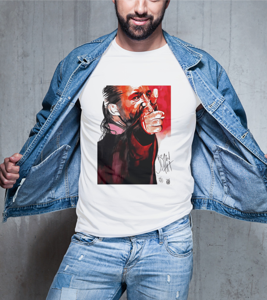 Jay White Rob Schamberger Signature Portrait Red T-Shirt