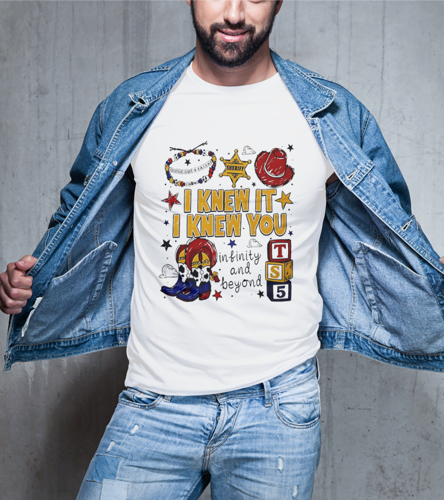 Woody Buzz Lightyear Sheriff Infinity And Beyond Blocks T-Shirt