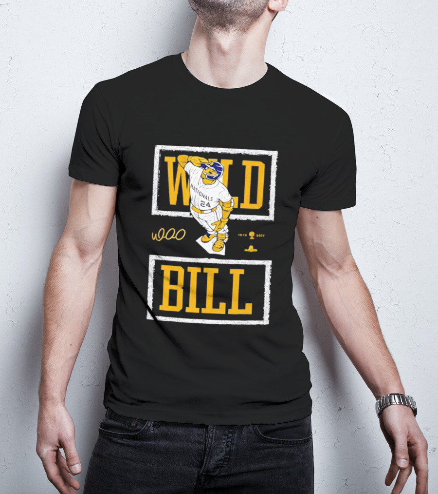 Wild Bill Nationals No 24 Baseball Player Batting Pose T-Shirt