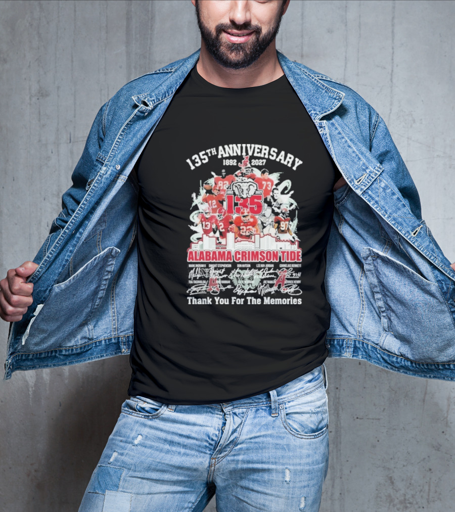 135th Anniversary 1892 2027 Alabama Crimson Tide Thank You For The Memories T-Shirt