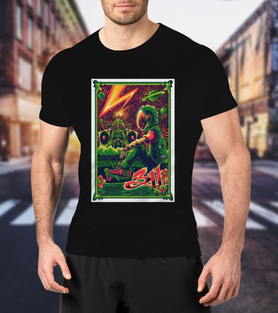 311 Merriweather Post Pavilion Columbia MD July 22 2026 Psychedelic Robot Alien T-Shirt