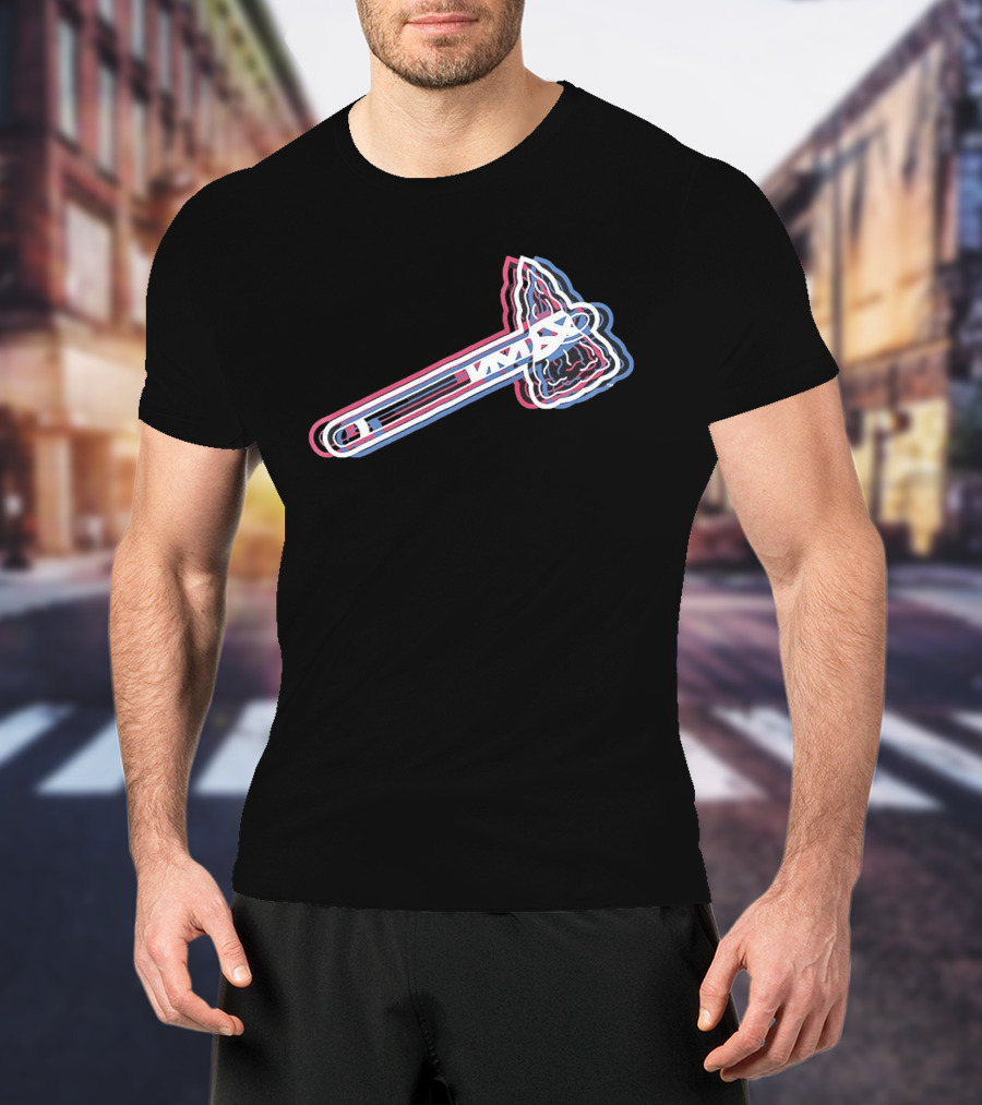 Atlanta Braves 2026 Glitch MLB Tomahawk T-Shirt