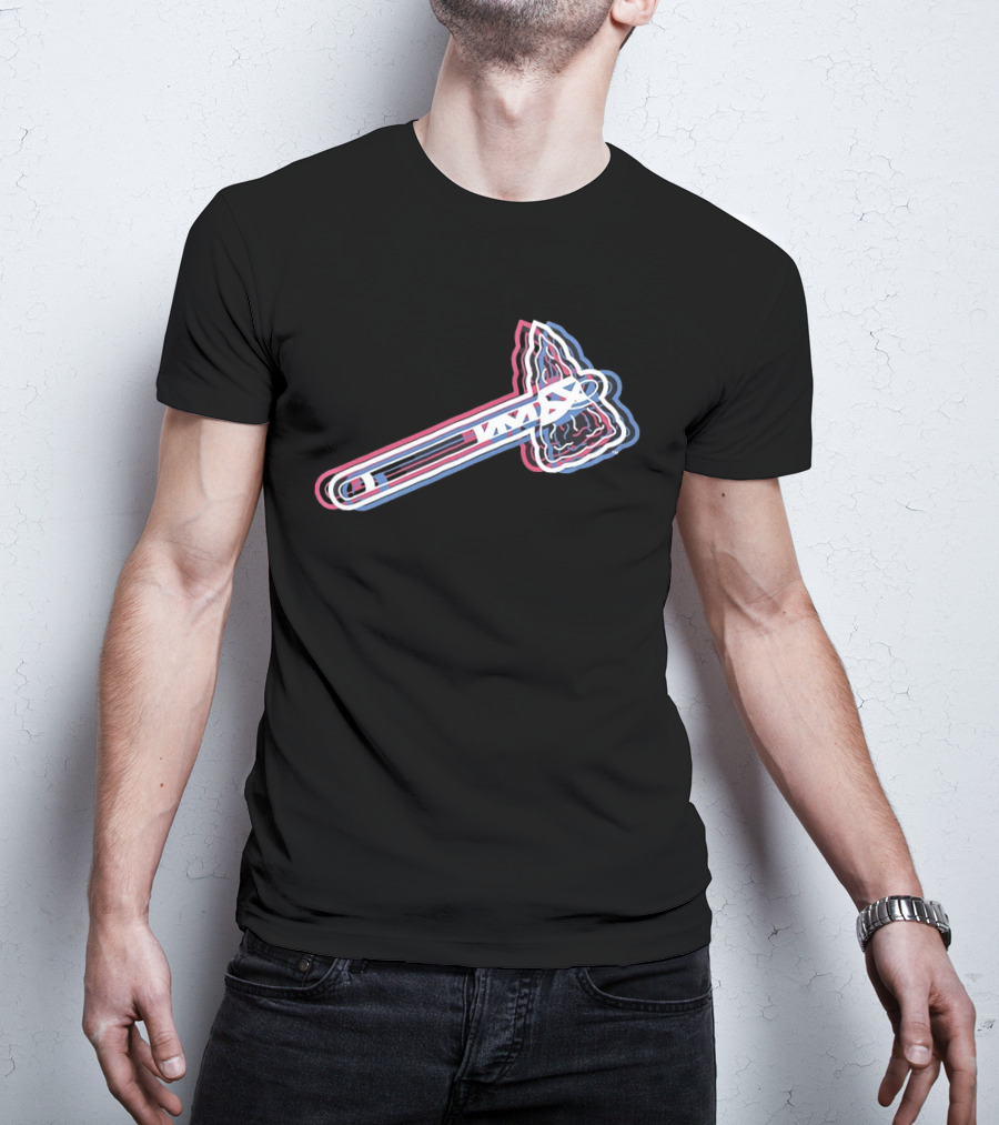 Atlanta Braves 2026 Glitch MLB Tomahawk T-Shirt