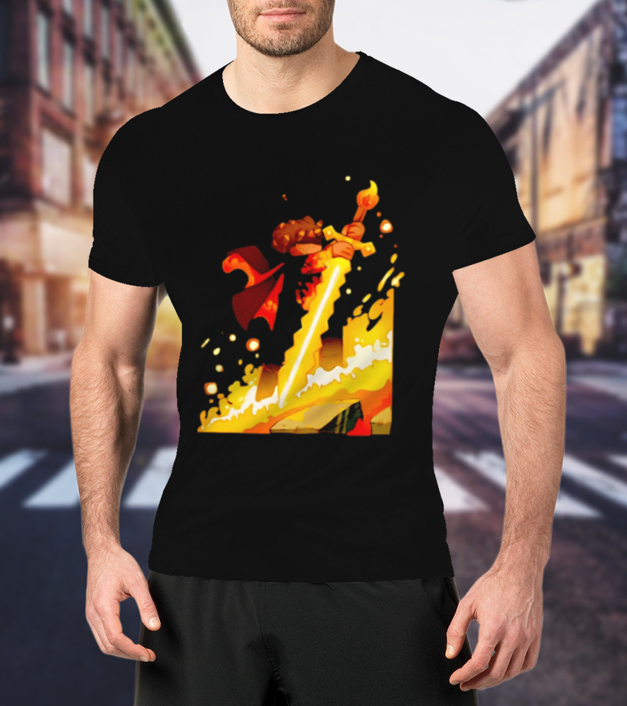 FlameFrags Sword Gaming Fantasy Adventure Warrior T-Shirt