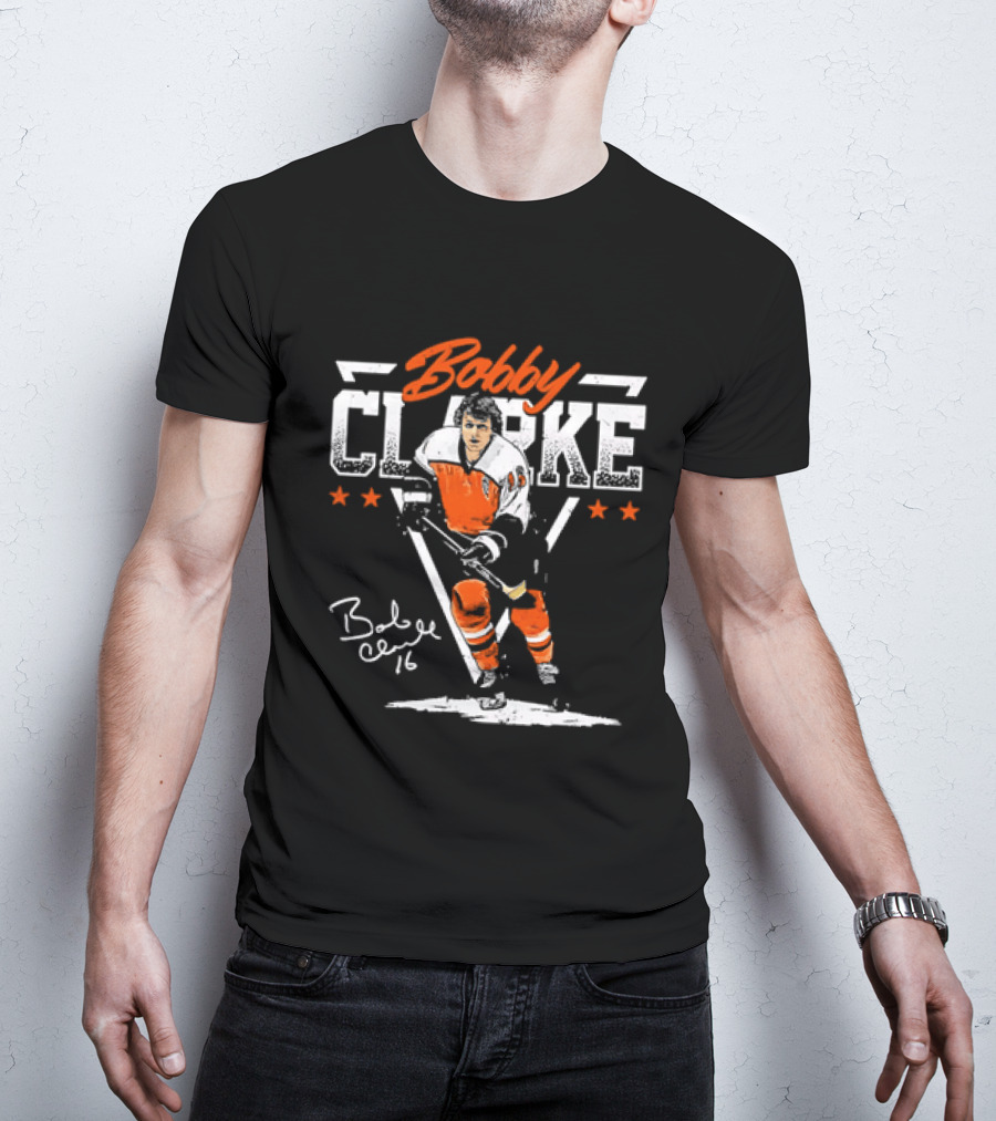 Bobby Clarke 16 Philadelphia Flyers Hockey Legend T-Shirt