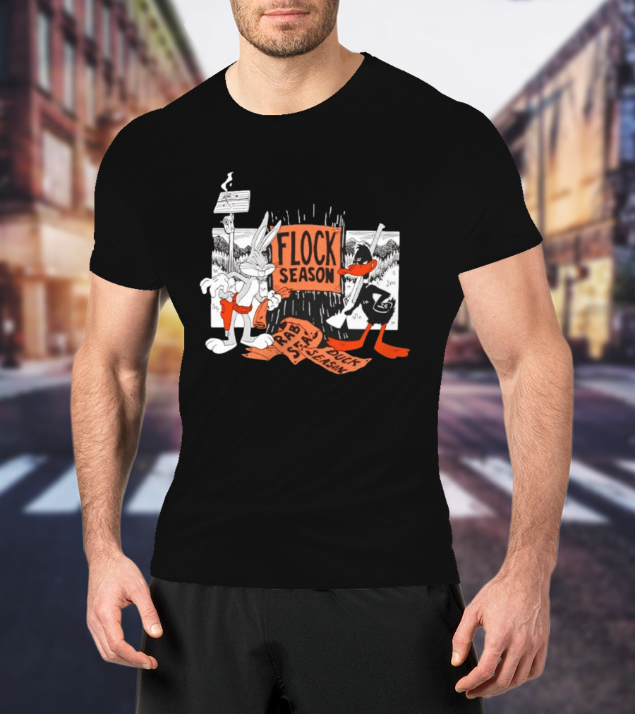 Bugs Bunny Daffy Duck Flock Season Looney Tunes Rabbit Season Duck Season T-Shirt