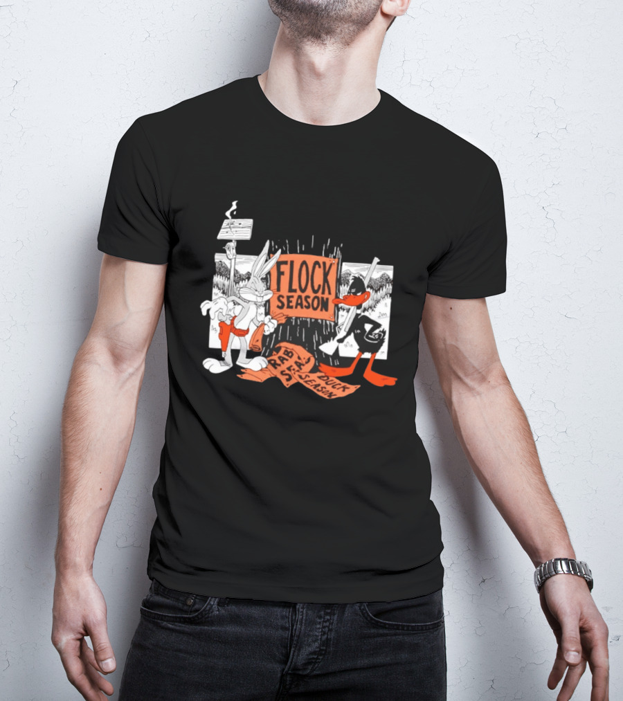 Bugs Bunny Daffy Duck Flock Season Looney Tunes Rabbit Season Duck Season T-Shirt
