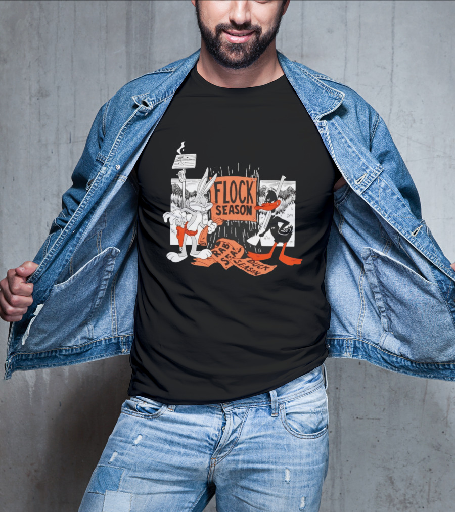 Bugs Bunny Daffy Duck Flock Season Looney Tunes Rabbit Season Duck Season T-Shirt