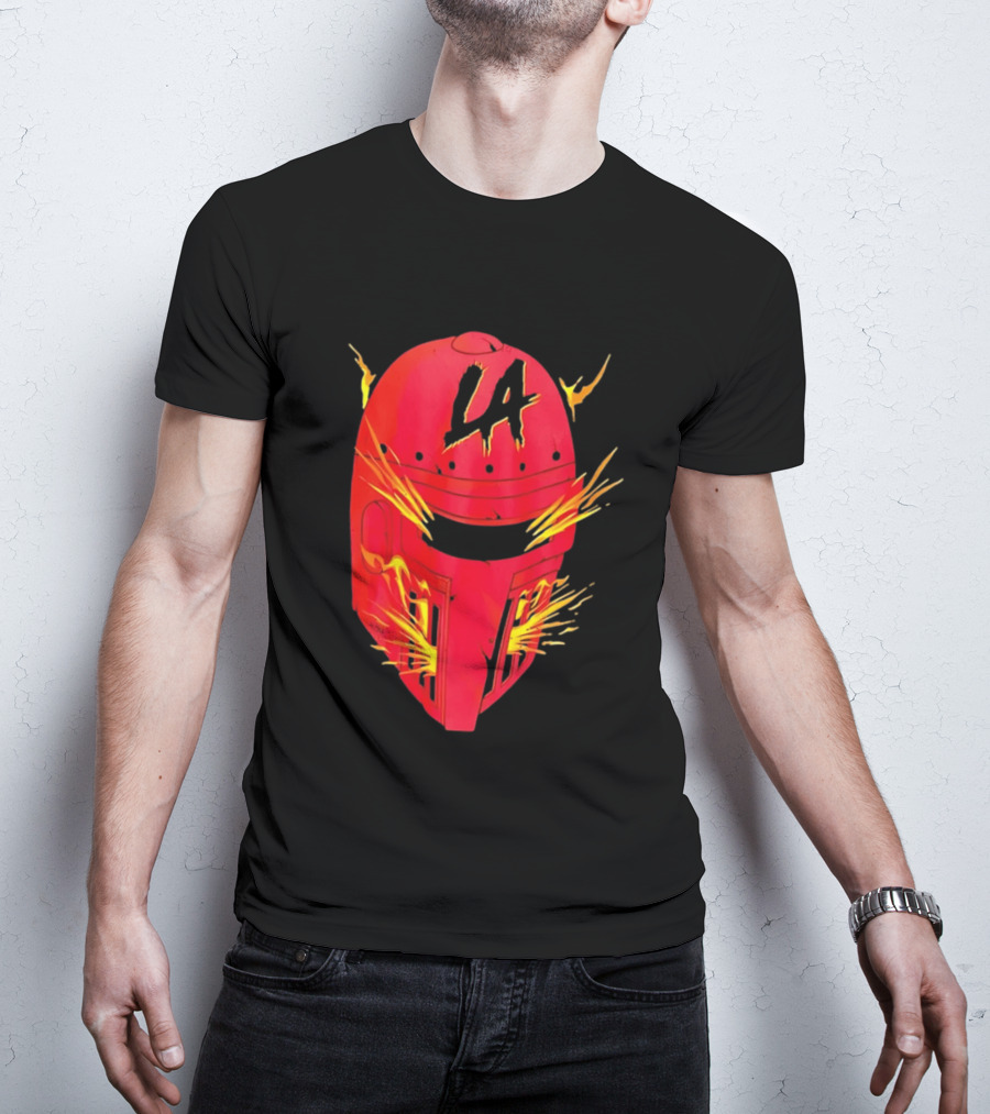 LA Flaming Knight Helmet Los Angeles Sports Blaze T-Shirt