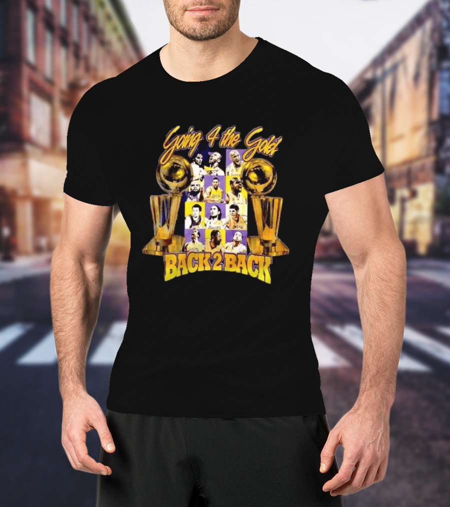 Los Angeles Lakers Going 4 The Gold Back 2 Back Champions T-Shirt