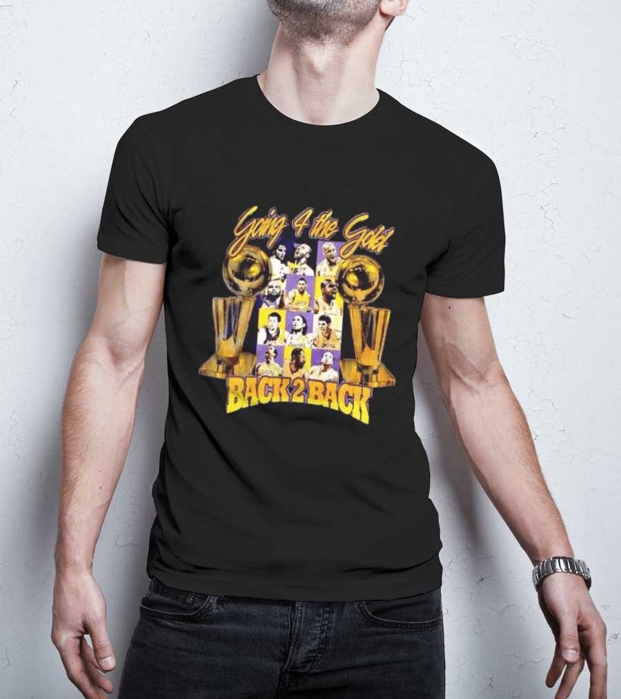 Los Angeles Lakers Going 4 The Gold Back 2 Back Champions T-Shirt
