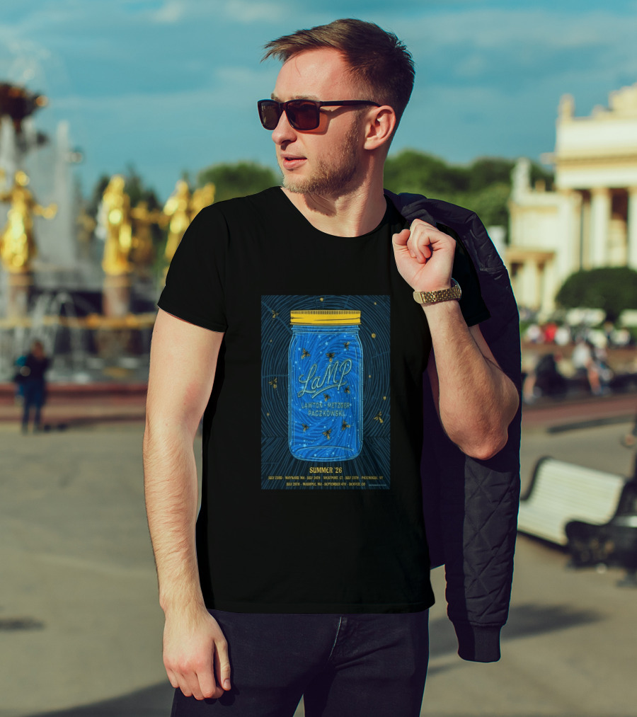 LAMP Summer '26 Tour Lawton Metzger Paczkowski With Fireflies And Dates T-Shirt