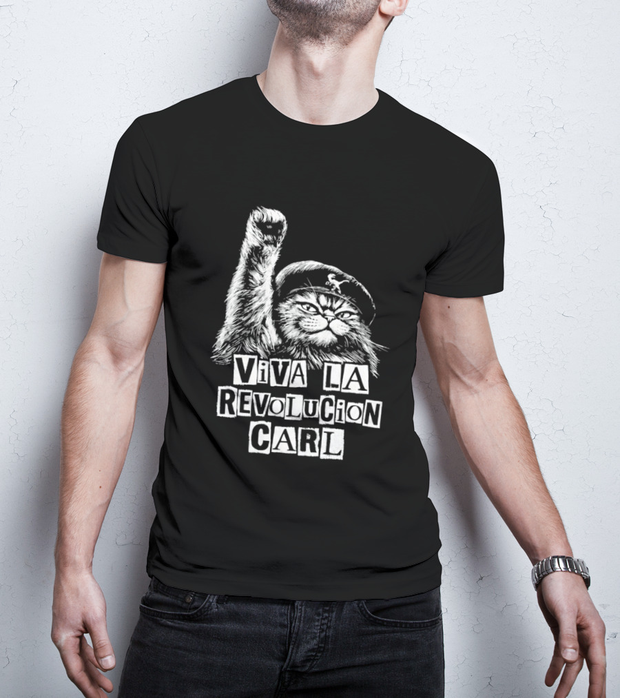 Viva La Revolucion Carl Cat Dungeon Crawler Carl T-Shirt