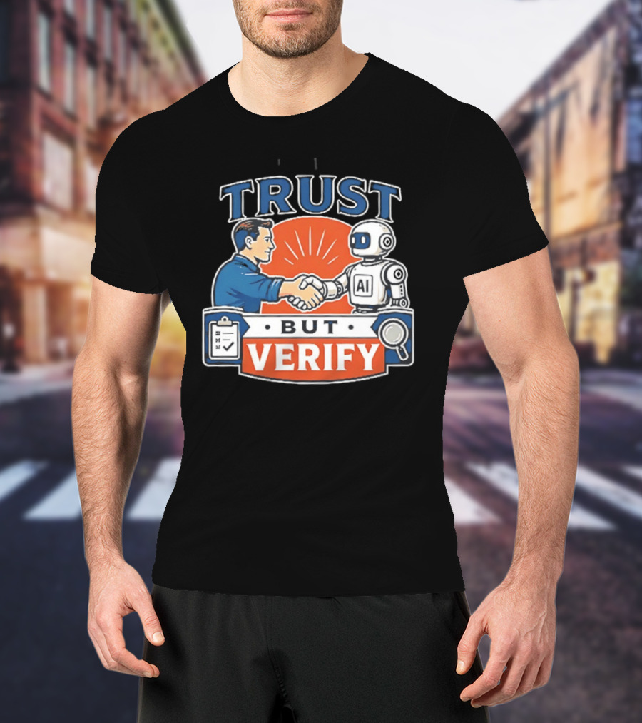 TRUST Human Handshake With AI Robot But Verify T-Shirt