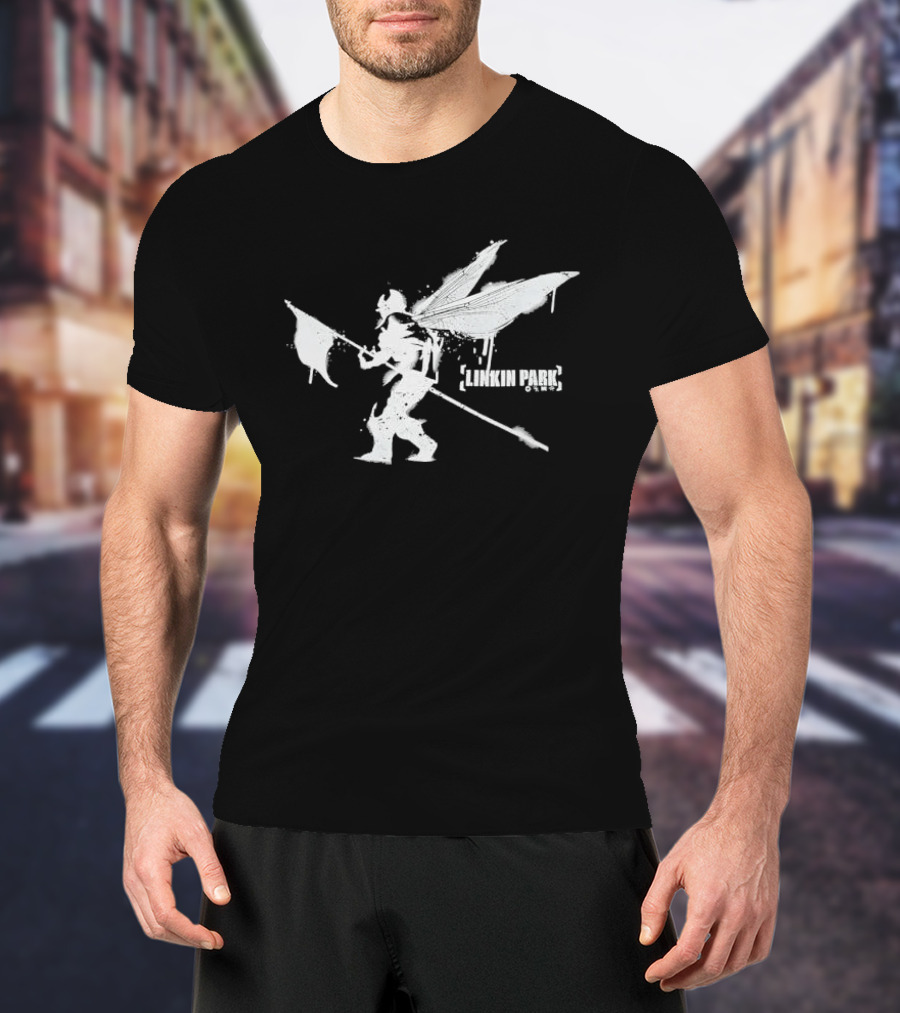Hybrid Soldier Dragonfly Wing Flag Linkin Park T-Shirt