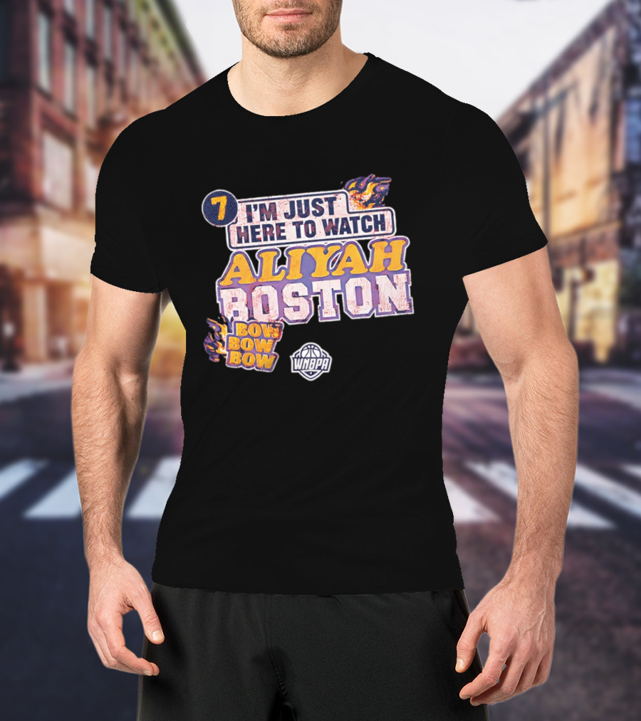 I'm Just Here To Aliyah Boston WNBA Bow Bow Bow 7 T-Shirt