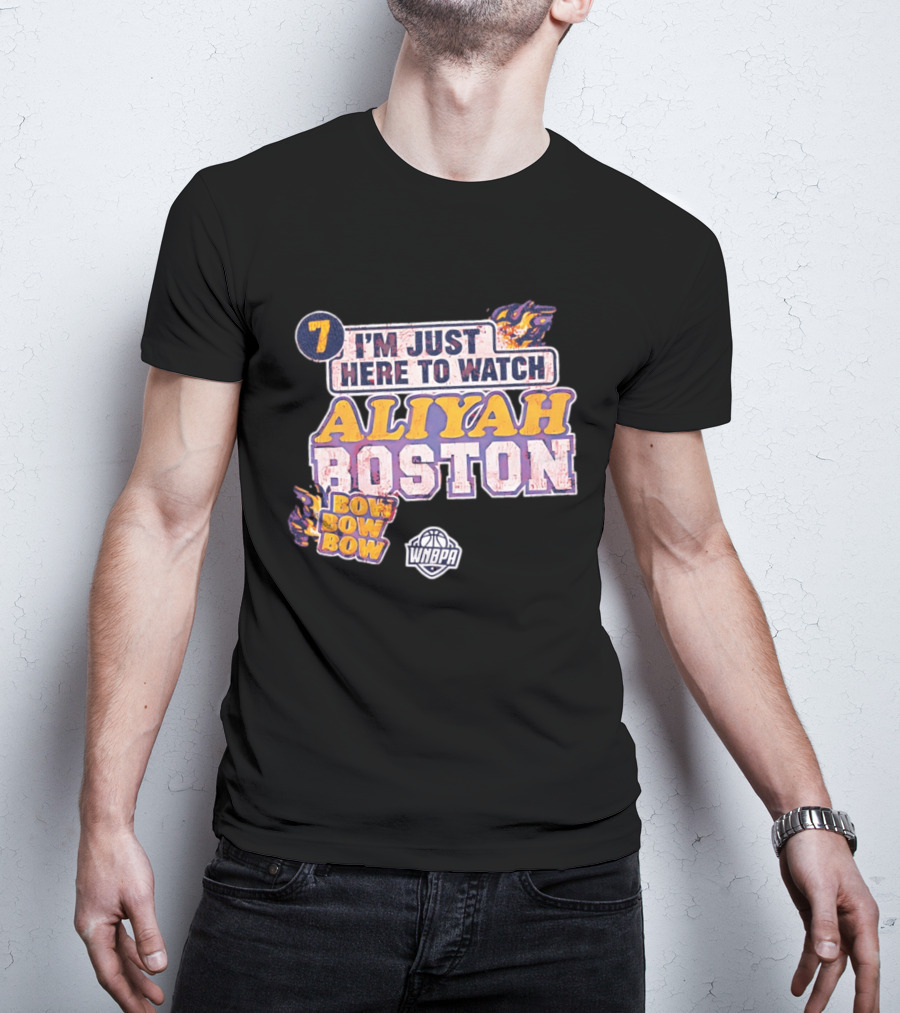 I'm Just Here To Aliyah Boston WNBA Bow Bow Bow 7 T-Shirt