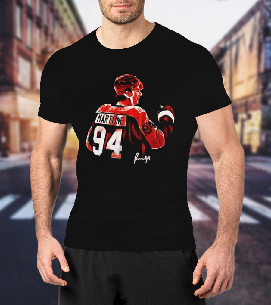 Martone 94 Hockey Player Jersey Design Rugged T-Shirt