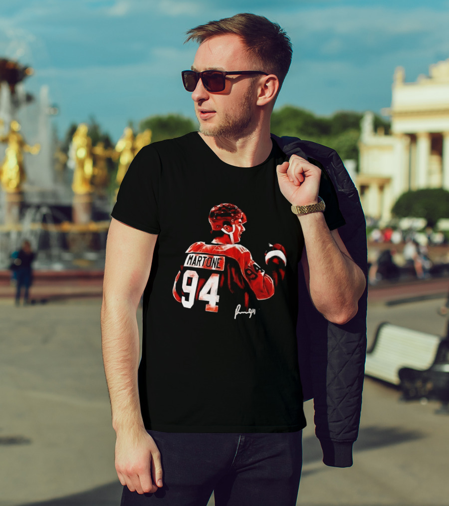 Martone 94 Hockey Player Jersey Design Rugged T-Shirt
