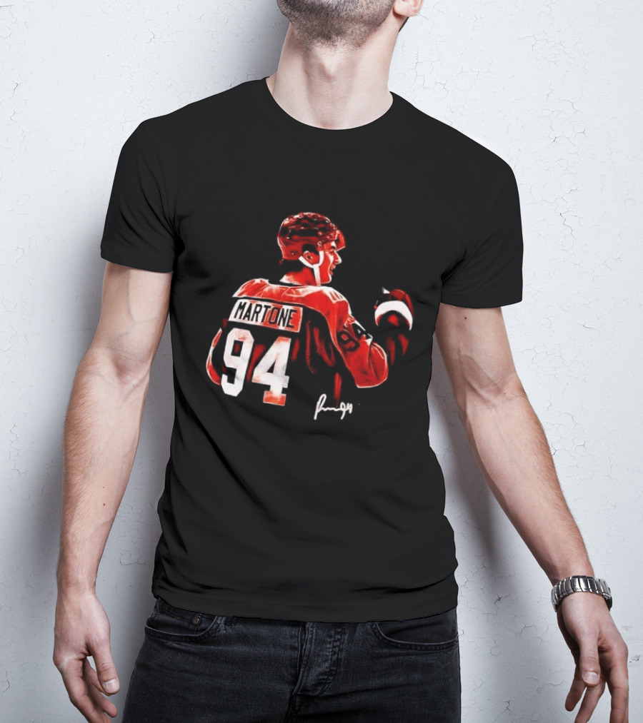 Martone 94 Hockey Player Jersey Design Rugged T-Shirt