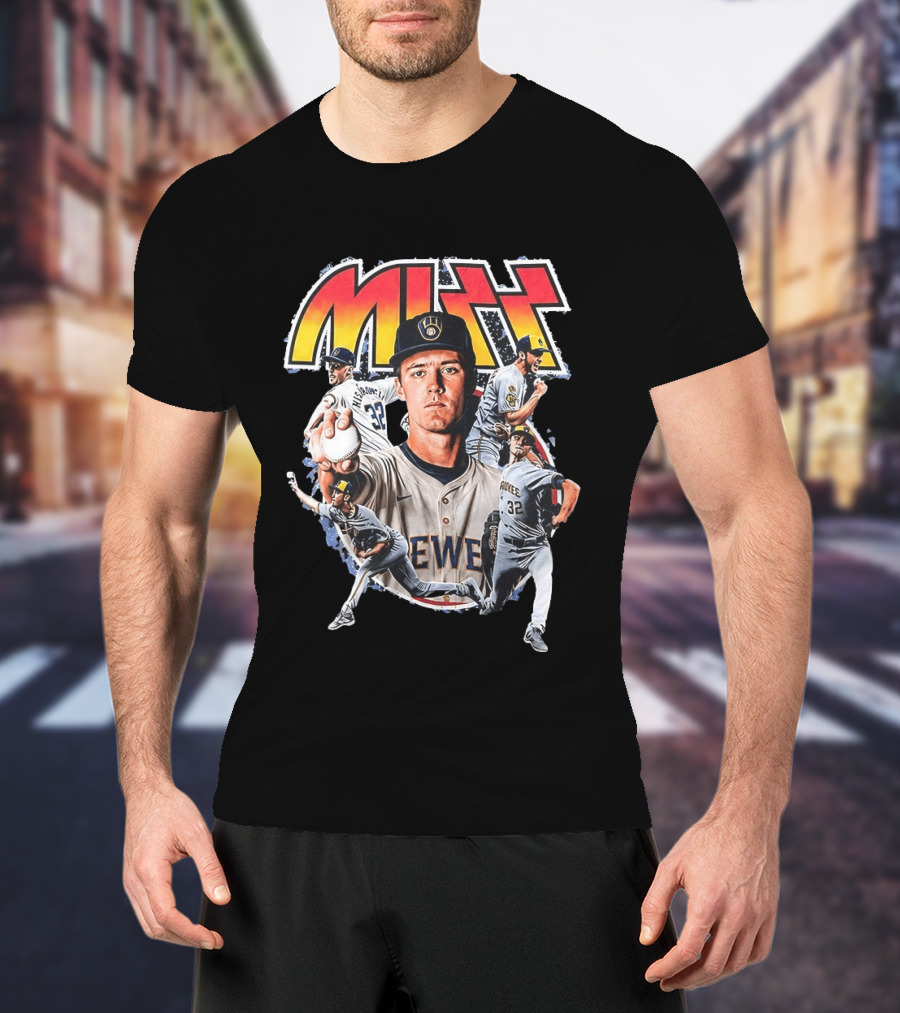 MIZZ Milwaukee Brewers Christian Yelich MLB Rock N' Roll T-Shirt