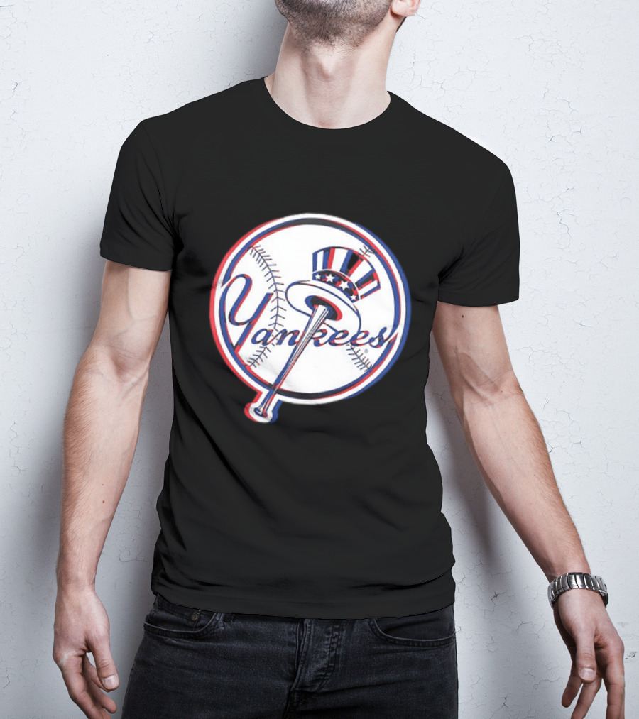 New York Yankees MLB 2026 Glitch Yankees Baseball T-Shirt