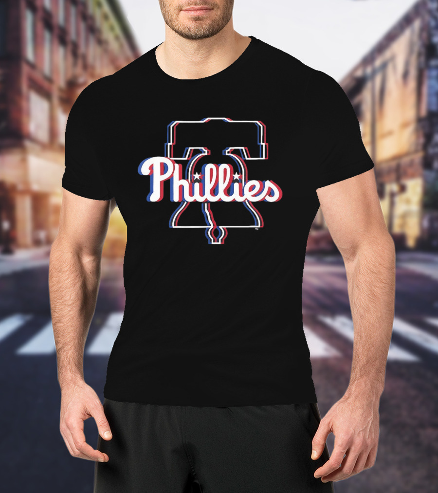 Philadelphia Phillies 2026 MLB Glitch Liberty Bell T-Shirt
