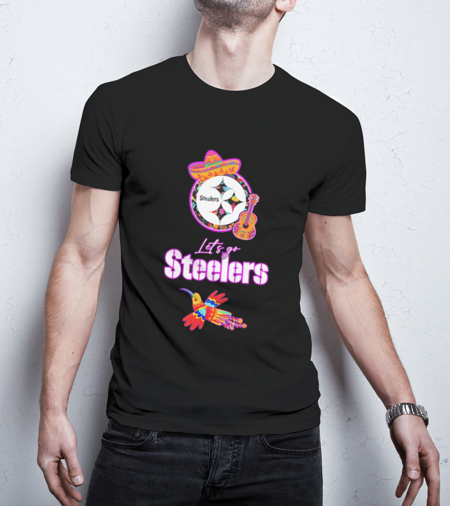 Pittsburgh Steelers Let's Go Fiesta Mexican Folk Hispanic Heritage T-Shirt