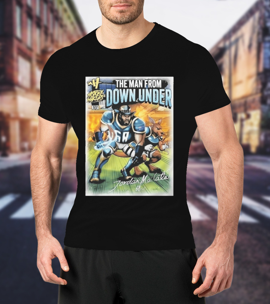 The Man From Down Under Jordan Mailata 68 Gridiron Kangaroo Philadelphia Eagles T-Shirt