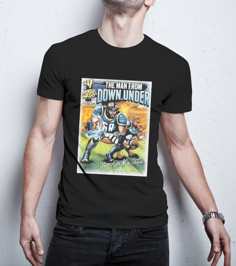 The Man From Down Under Jordan Mailata 68 Gridiron Kangaroo Philadelphia Eagles T-Shirt