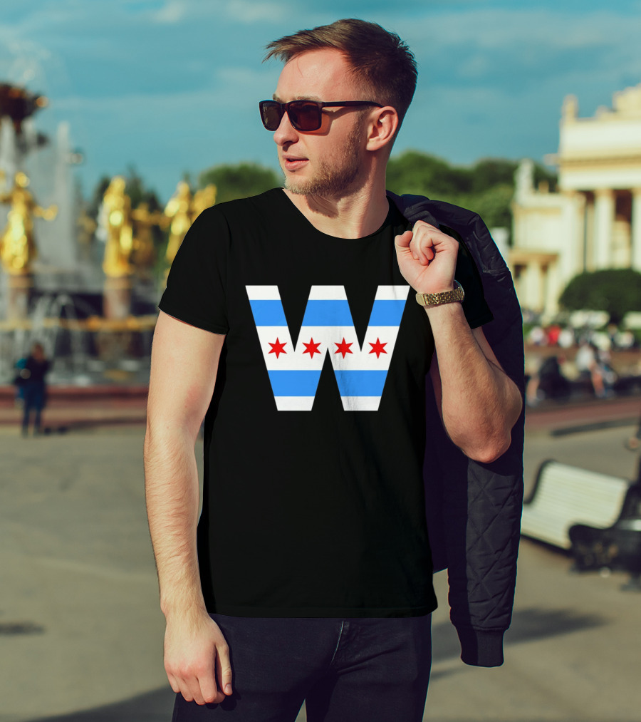 The W Chicago Cubs MLB Baseball 2026 Flag T-Shirt
