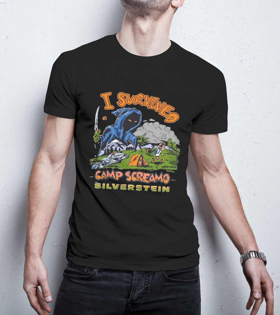 Silverstein I Survived Camp Screamo Tour 2026 North America Camping Adventure T-Shirt