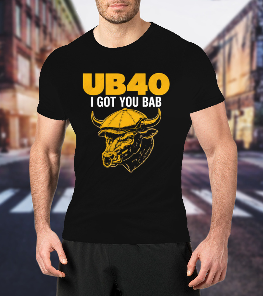 UB40 I Got You Bab With Bull Graphic In Yellow And White T-Shirt