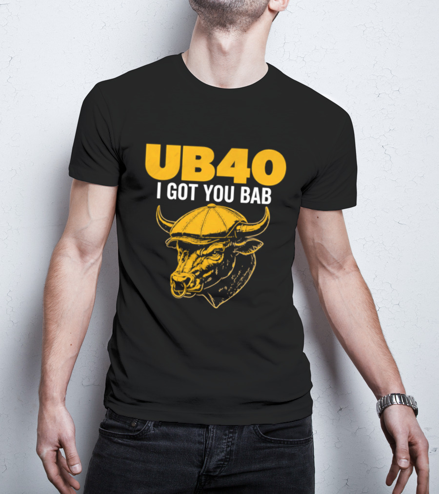UB40 I Got You Bab With Bull Graphic In Yellow And White T-Shirt